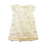 3D Beige Floral Dress