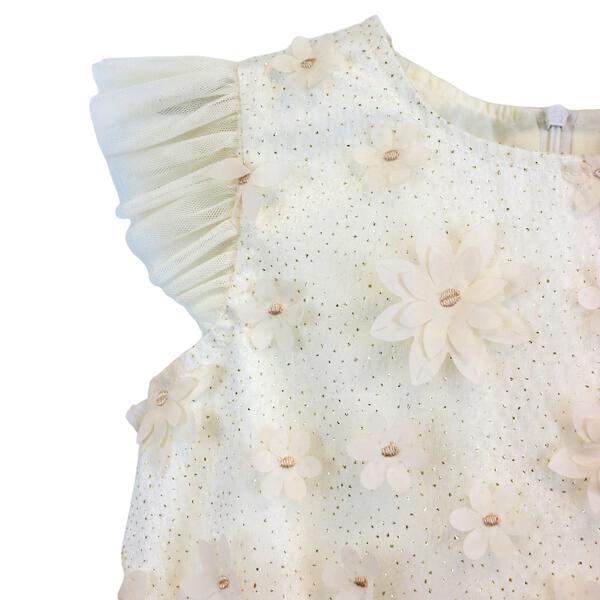 3D Beige Floral Dress - doe a dear