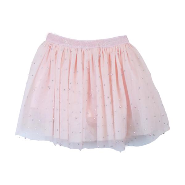 Iridescent Rhinestone and pearls pink Tutu - doe a dear