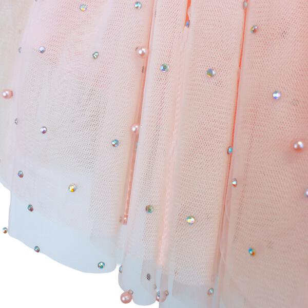 Iridescent Rhinestone and pearls pink Tutu - doe a dear