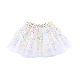 Fruit Pattern Mesh Layer Skirt