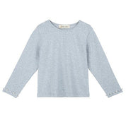 Pearl Trim Top - Grey - doe a dear