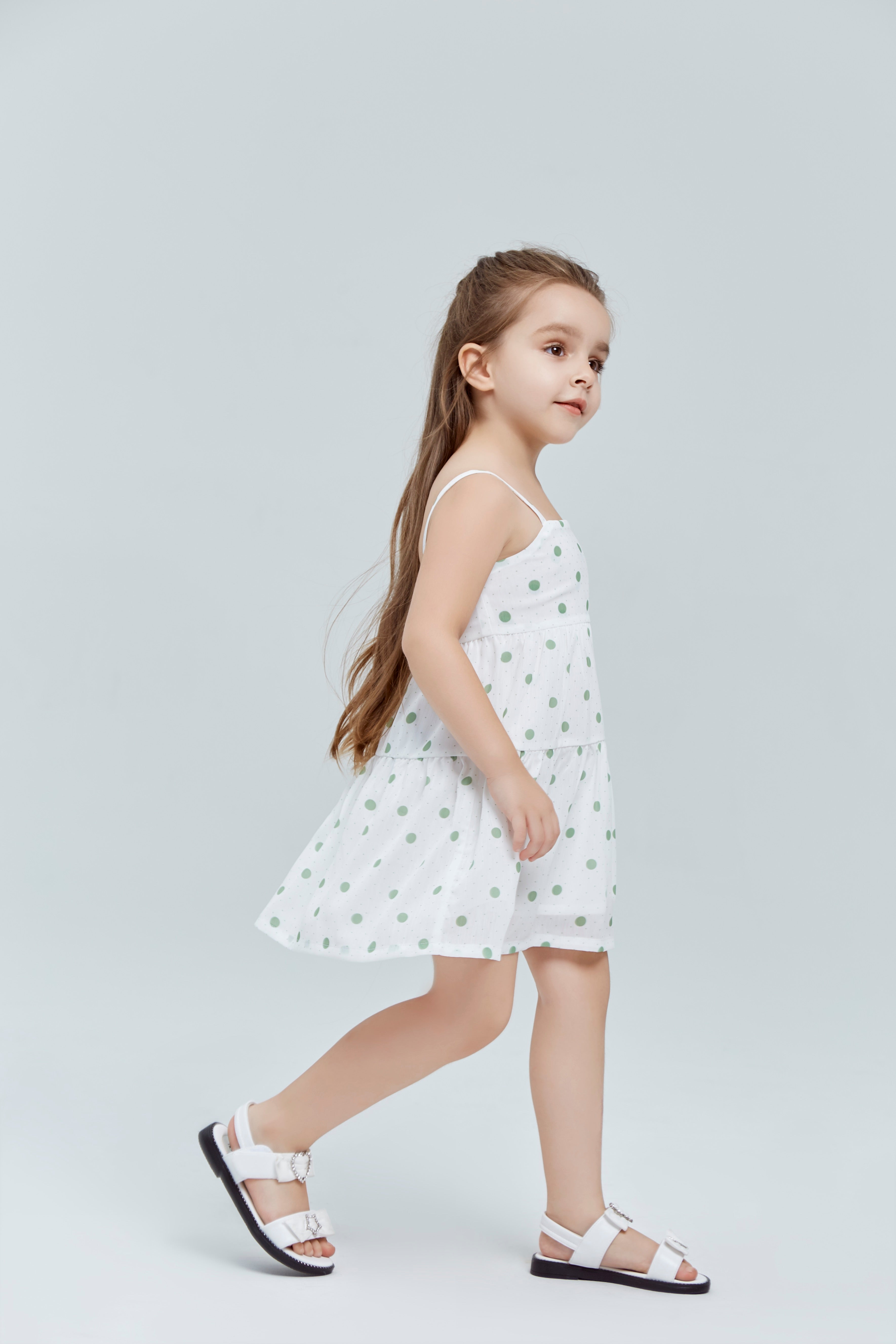Green Polka Dot Sundress - doe a dear