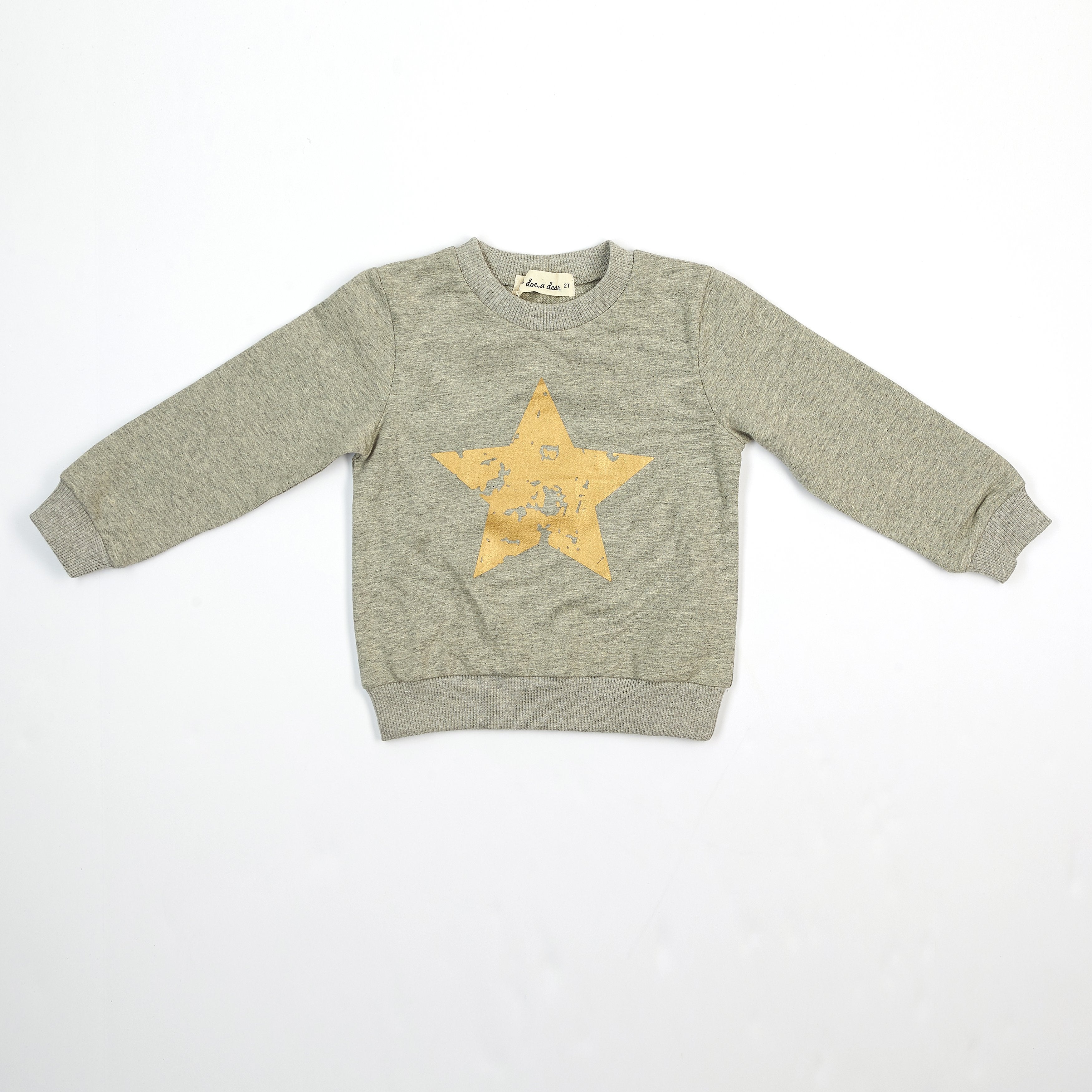 S Jersey top with gold foil star - Doe a Dear 