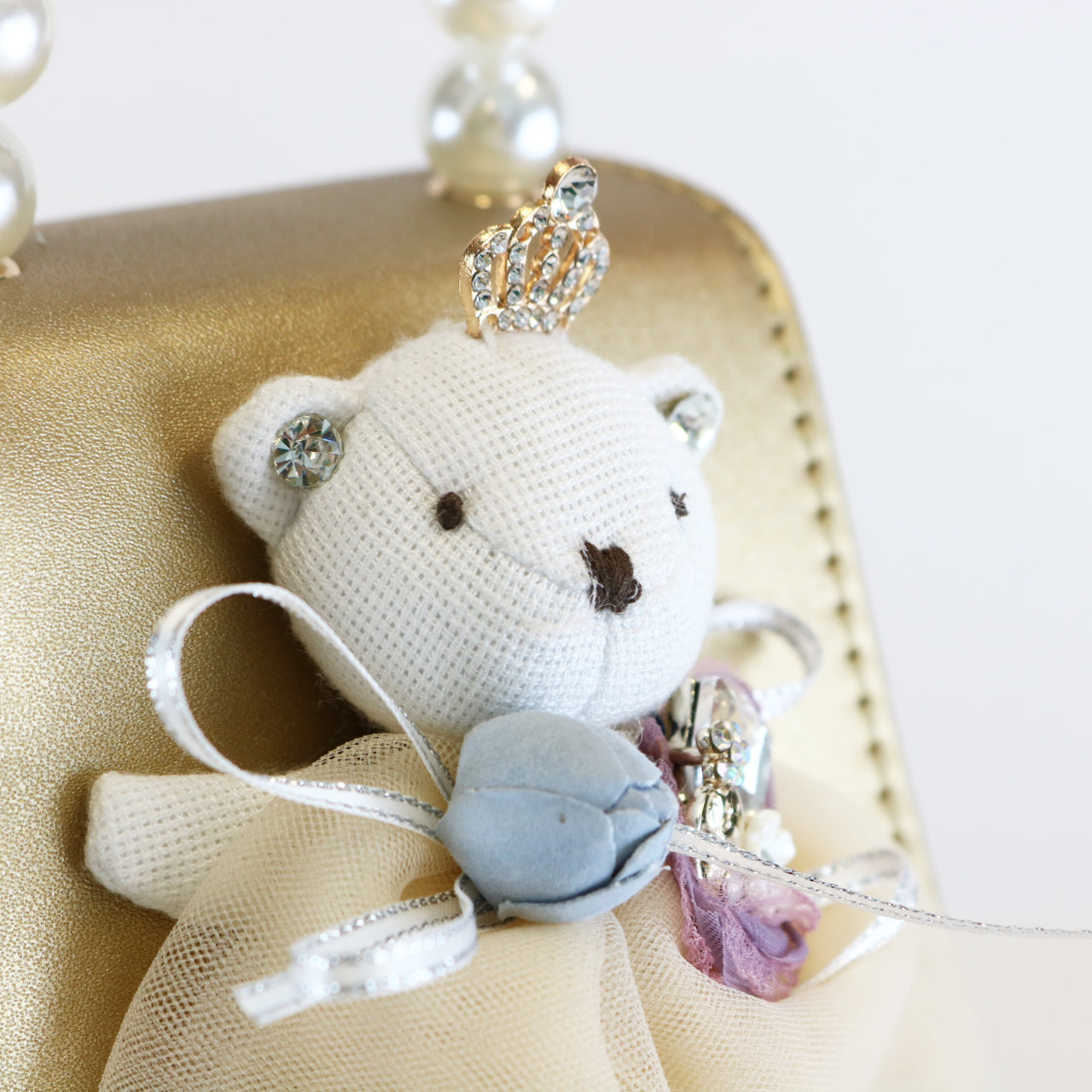 Princess Bear Leather Purse - Gold - doe a dear