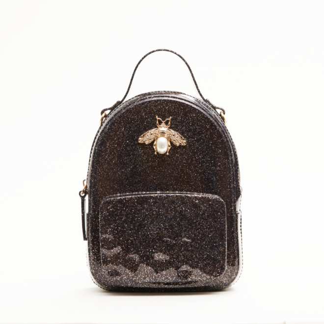 Gold Bee Jelly Mini Backpack - Black - doe a dear