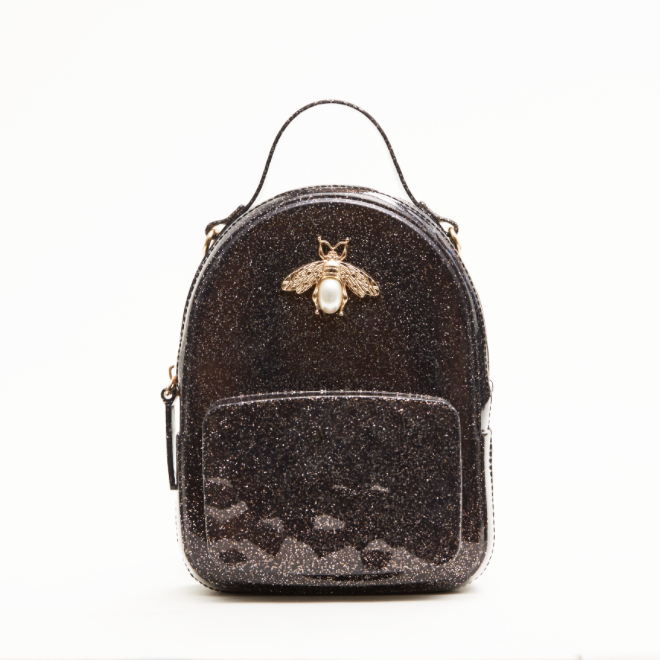 Gold Bee Jelly Mini Backpack - Black