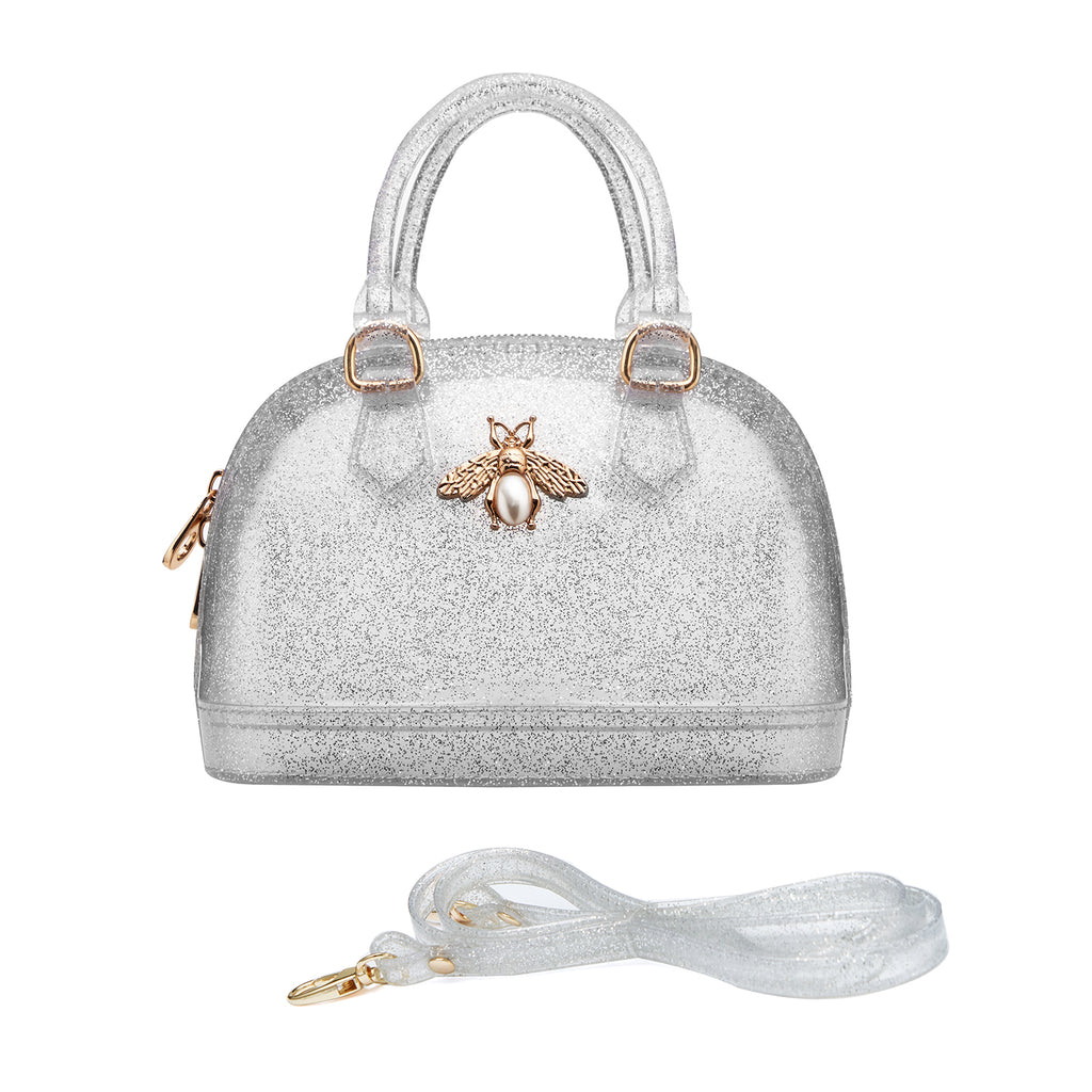 Gold Bee Jelly Bowling Bag - Silver