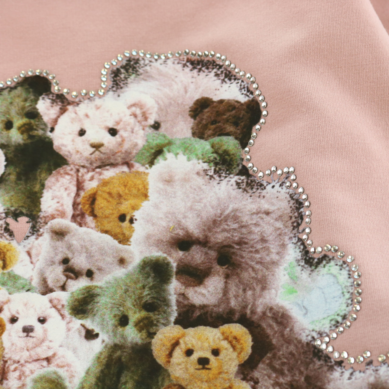 Teddy Print Sweatshirt - Pink - doe a dear