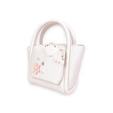 Angel Wing & Charms Leather Satchel Bag in White