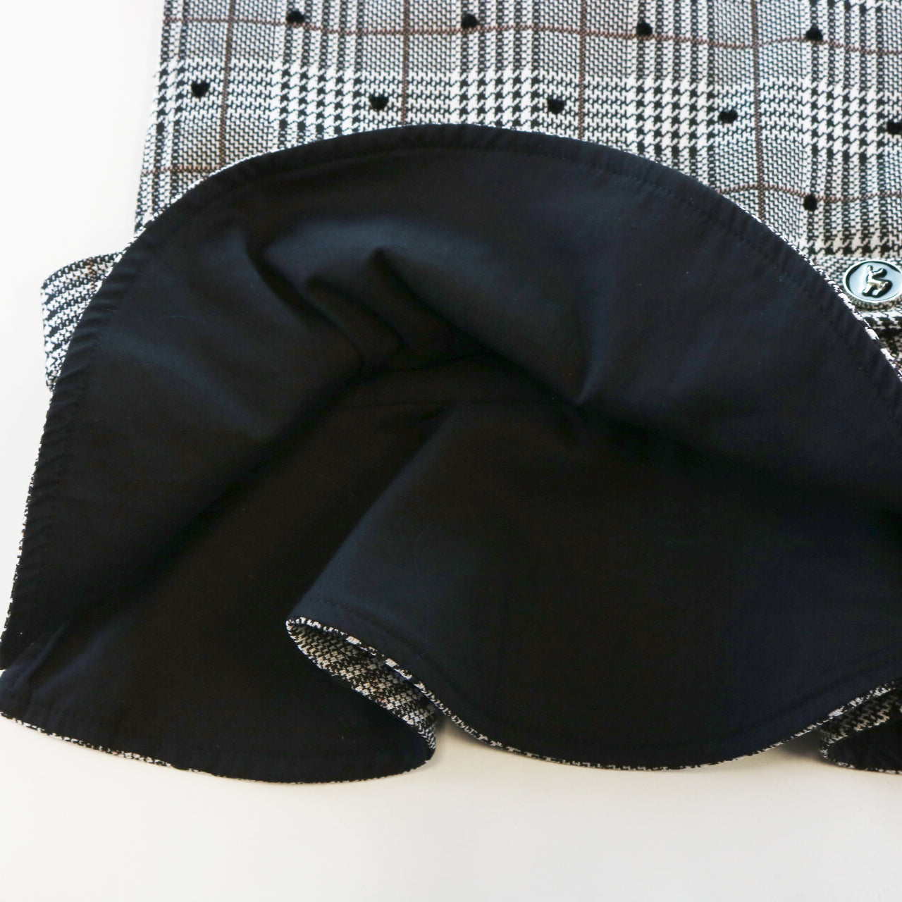 Velvet Heart Plaid Set - Black/White - doe a dear