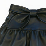 Leather Bowtie Skeggings - Black - doe a dear