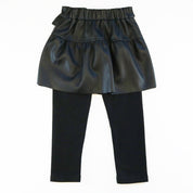 Leather Bowtie Skeggings - Black - doe a dear