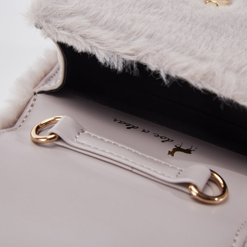 Unicorn Furry Purse - Grey - doe a dear