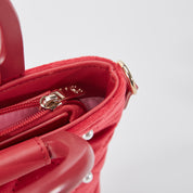 Pearls Quilted Velvet Bag - Wine - doe a dear