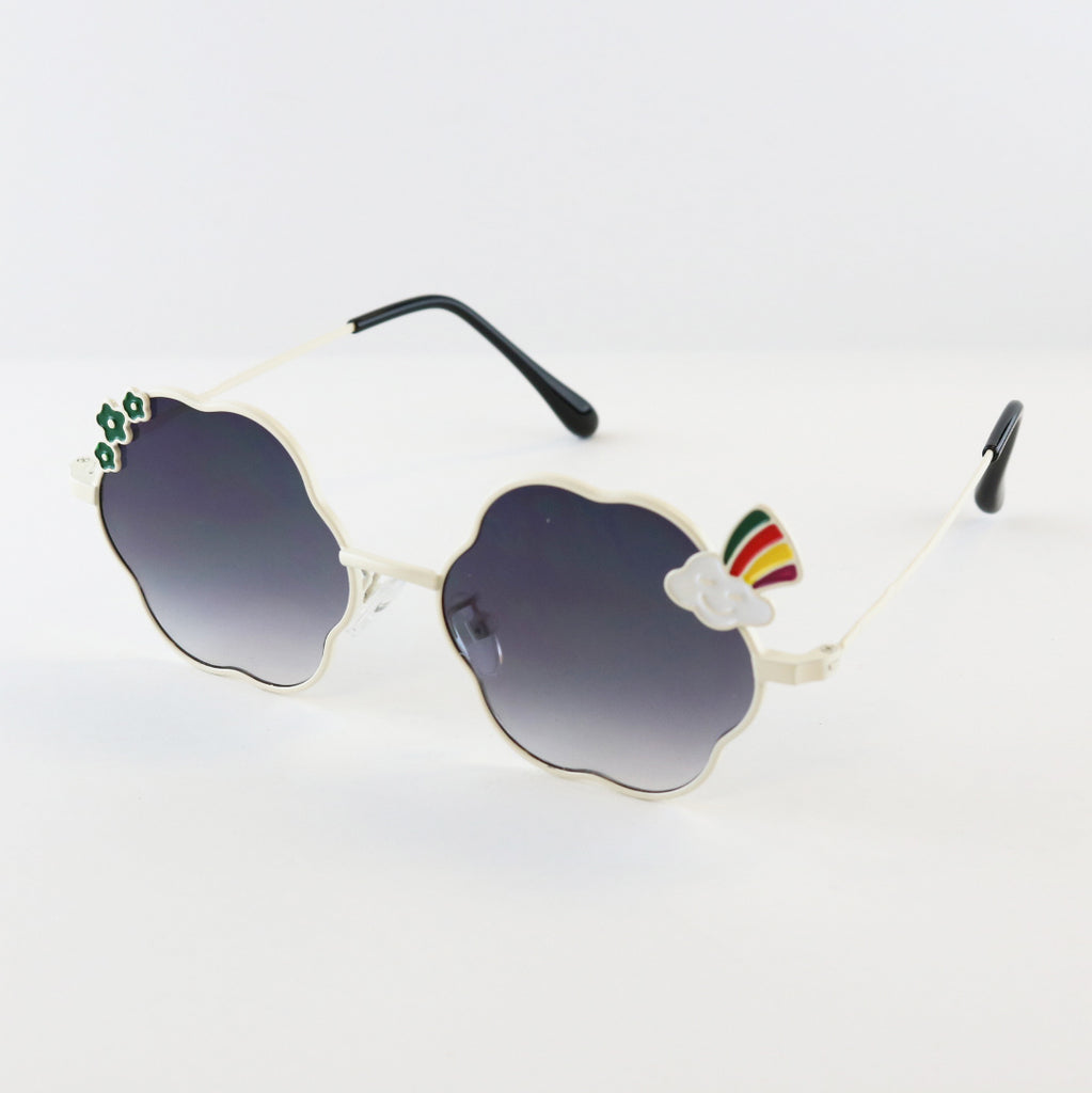 Floral Shape Sunglasses - Ivory