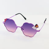 Floral Shape Sunglasses - Purple