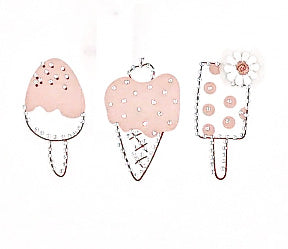 Pink  Ruffle Sleeves 3 Ice Cream Tee - doe a dear