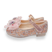 Glitter & Metal Stone Flat Shoes-Pink - doe a dear