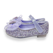 Glitter & Metal Stone Flat Shoes-Purple - doe a dear