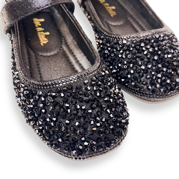 Bead Stone Flat Shoes -Black - doe a dear