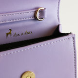 Unicorn & Cherry Applique Purse - Purple