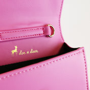Unicorn & Cherry Applique Purse - Fuchsia - doe a dear