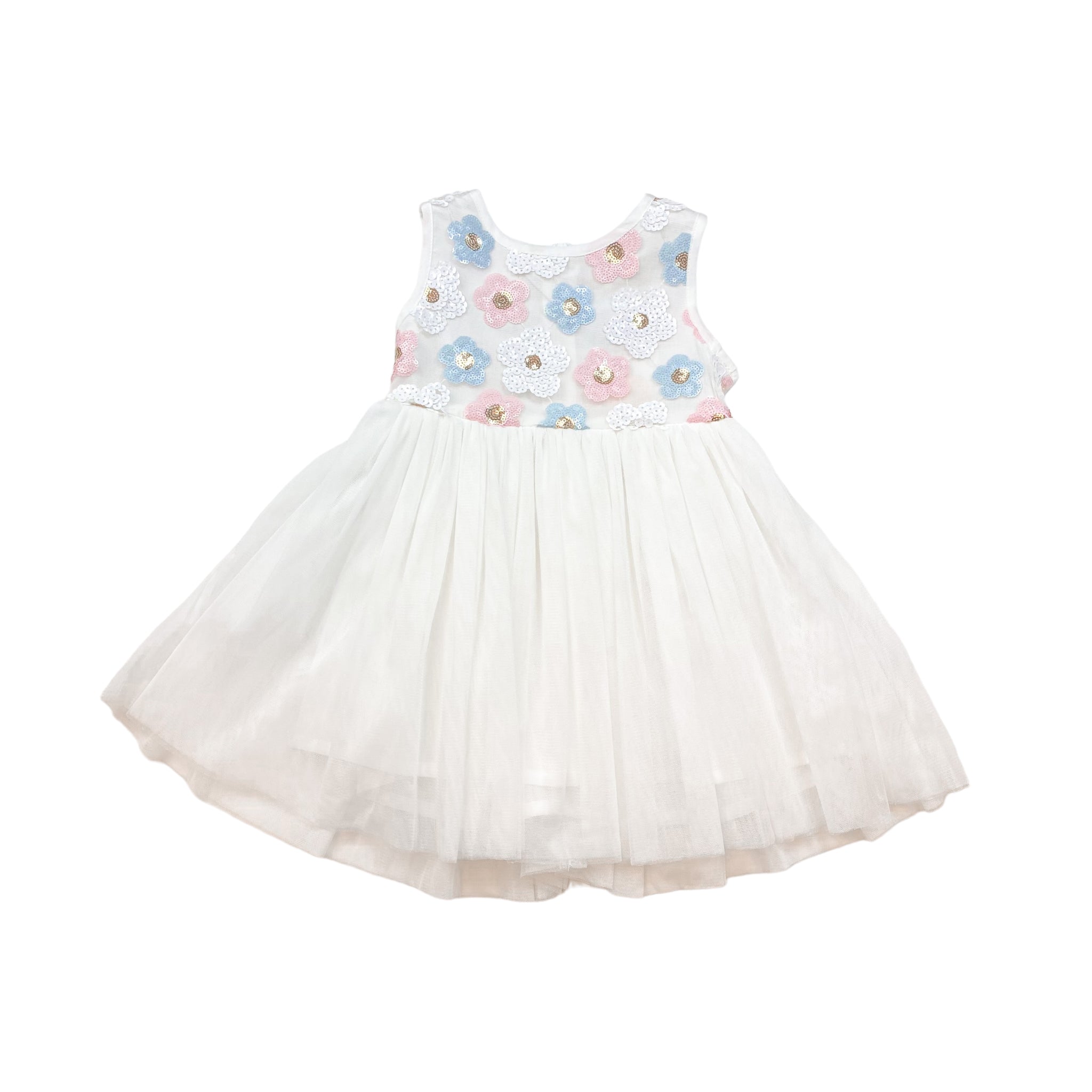 Sequin Floral Tulle Dress - doe a dear