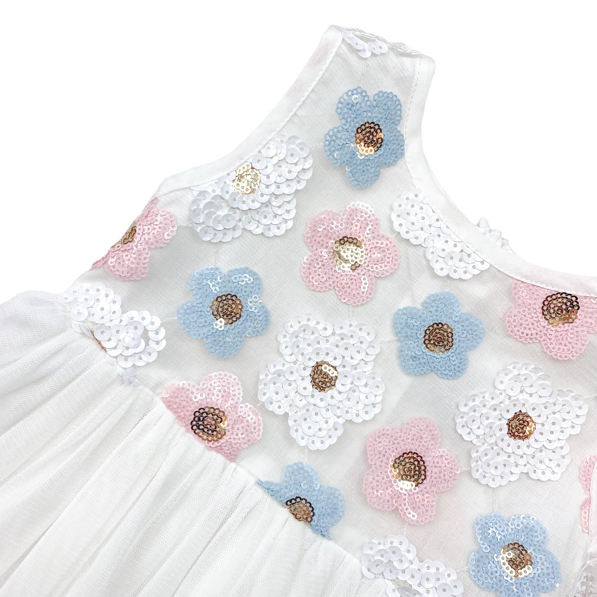 Sequin Floral Tulle Dress - doe a dear