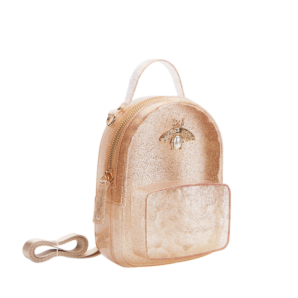 Women Fashion Pu Leather Bee Backpack Girl Mini Hit Color Schoolbag Bookbag  Shoulder Backpack Students Travel Crossbody Daypack