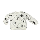 Crew Neck Sweatshirt Star Stencils - White