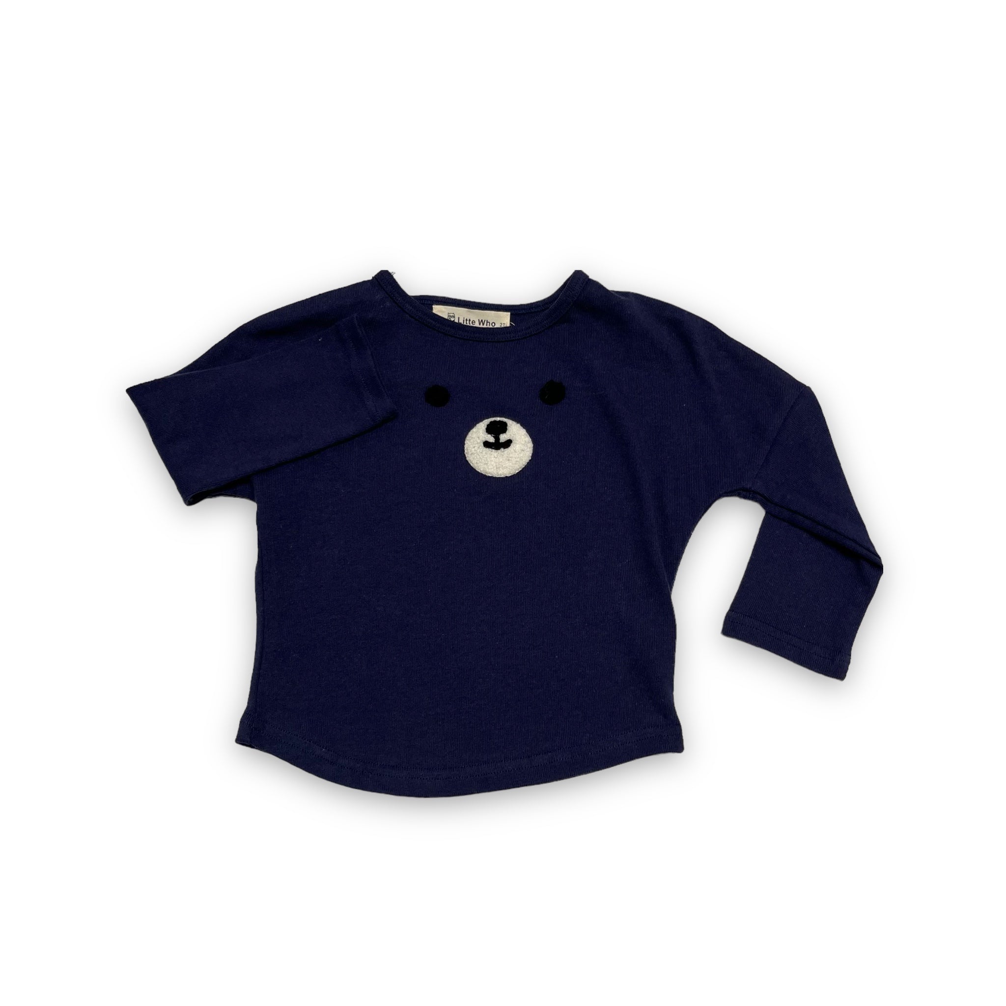 Bear Face Tee - NAVY - doe a dear