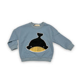 L/S Whale Patch Crew Neck Sweatshirt