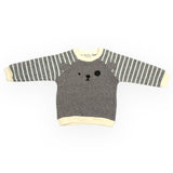 Horizontal Sleeves and Bear Face Crew Neck