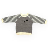 L/S Horizontal Sleeves and Bear Face Crew Neck