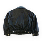 Lantern Slv Leather Jacket - Black
