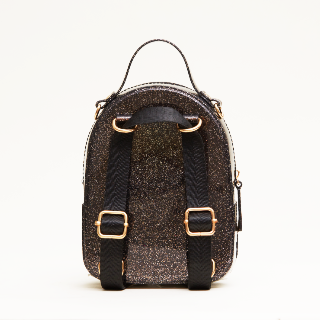Mini backpack black and gold hotsell