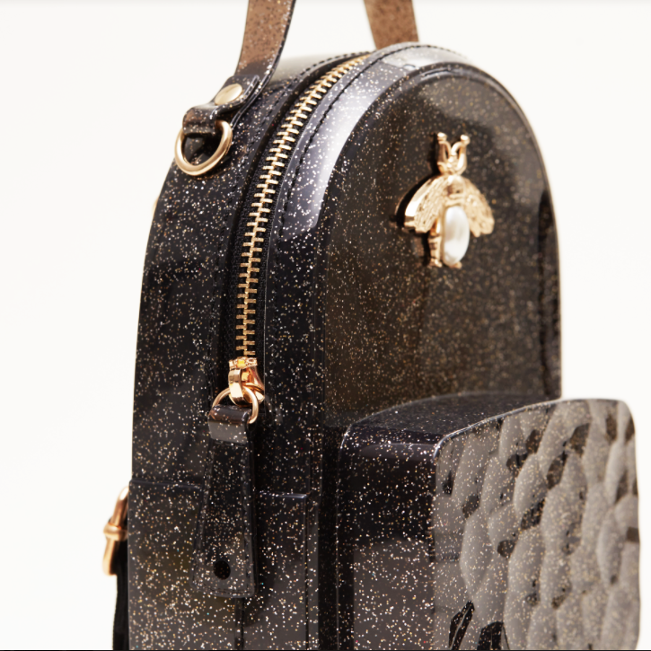 Gold Bee Jelly Mini Backpack - Black - doe a dear