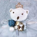 Princess Bear Furry Purse - Blue
