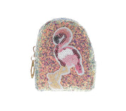 Sequin Flamingo Coin Purse Key Chain - Doe a Dear 