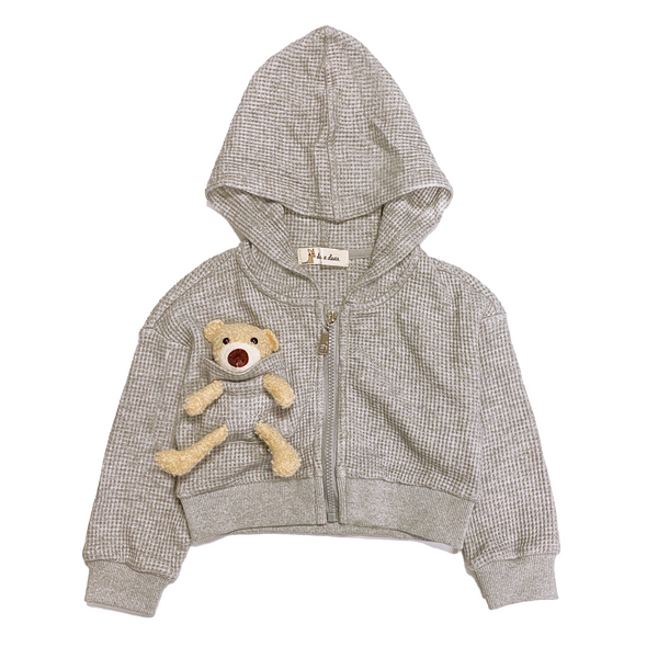 Teddy Hooded Loungewear Set - Grey - doe a dear