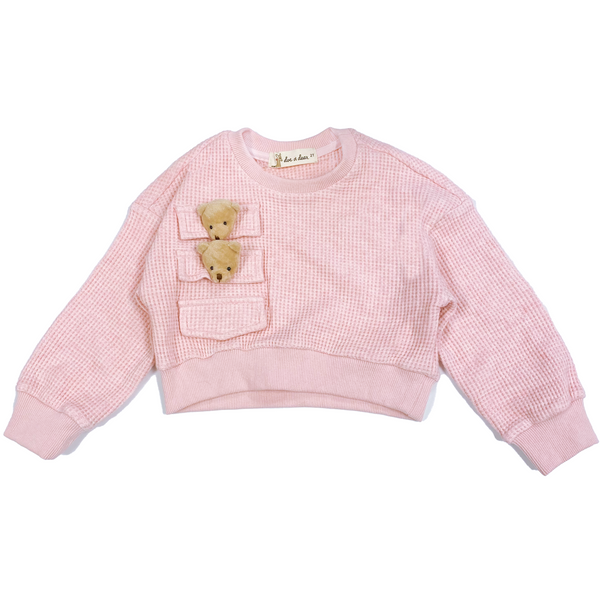 Textured Teddy Loungewear Set - Pink - doe a dear