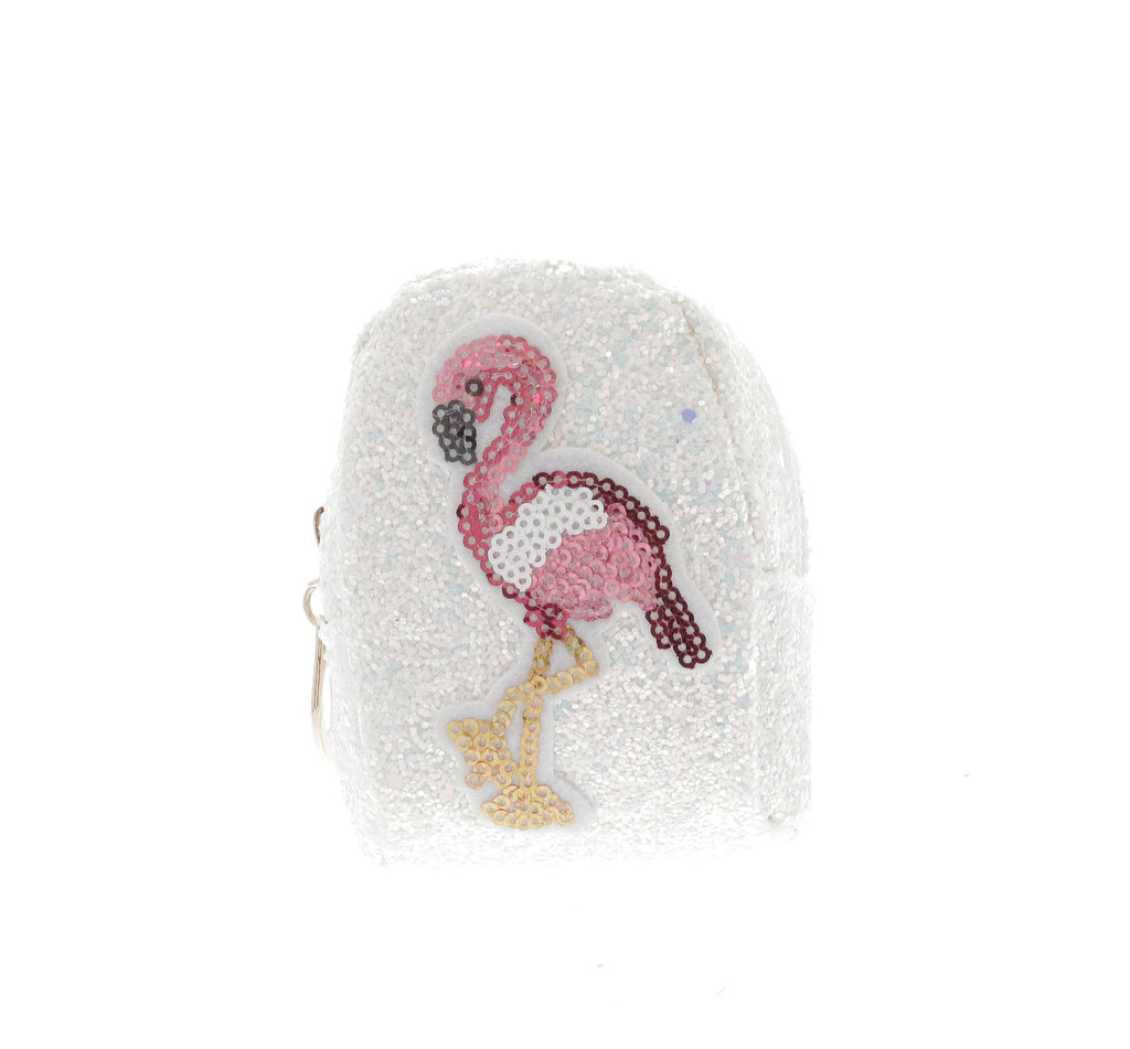 Sequin Flamingo Coin Purse Key Chain - Doe a Dear 