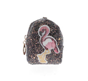 Sequin Flamingo Coin Purse Key Chain - Doe a Dear 