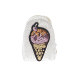 Glittered Ice Cream Coin Bag Key Chain